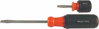 Screwdrivers Easy to Spot Orange Handle Regular Grip Screwdrivers SQUARE SHANK KEYSTONE S56C S56 Regular Cushion Blade Dia. Blade Length Recom. Grip Grip in. (mm) in. (mm) Screw# S44 S44C 1/4 (6.