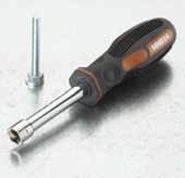 B. C. A. Malco brand Magnetic Nut Drivers feature precision cold-drawn and case-hardened nose sockets with side-mounted magnets. B.