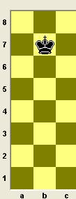 43 The Black King can move to a8, b8, c8, a6, b6, c6, a7, and c7.