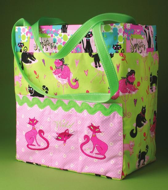 Overnight Tote & Makeup Case For this project, you will need: 1 /2 yard fabric for tote lining 1 /4 yard fabric for top piece on tote 1 /2 yard wide rickrack 3 /4 yard fabric for main colors and top