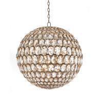50 Product ID: AJC-8947 24"H X 24"D A twelve-light globe pendant with faceted crystals individually