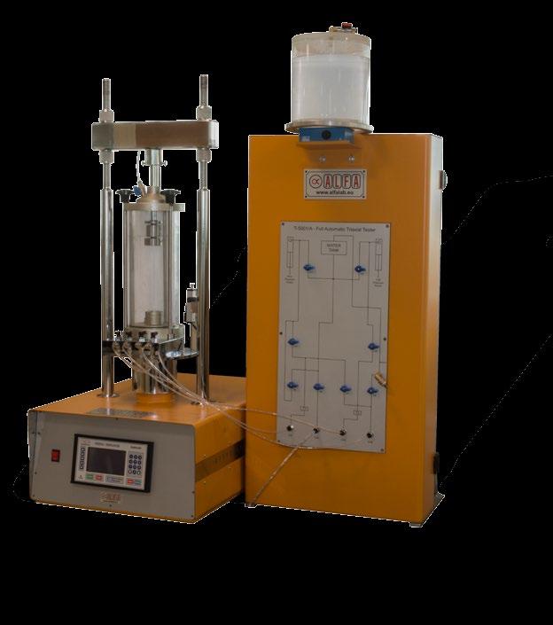(Isotropically Consolidated Drained Test) Wide range of advanced Triaxial tests (ie, K 0 consolidation, and custom stress paths) Capacity: Frame : 200 kn