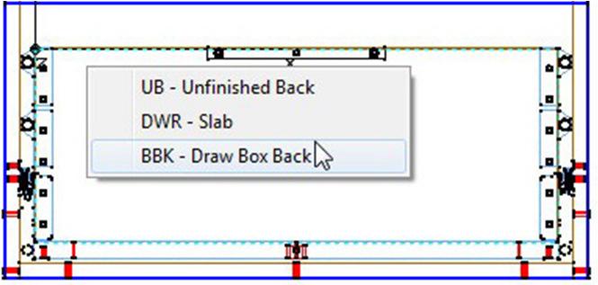 shown here: (Note that the tick boxes only become active if the Drawer Box Banding