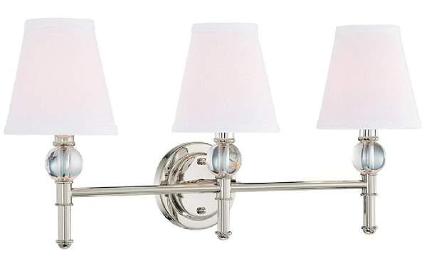 Nickel) Three Lamp Vanity 14-7/8"W 11-3/4"H 6-1/2"E