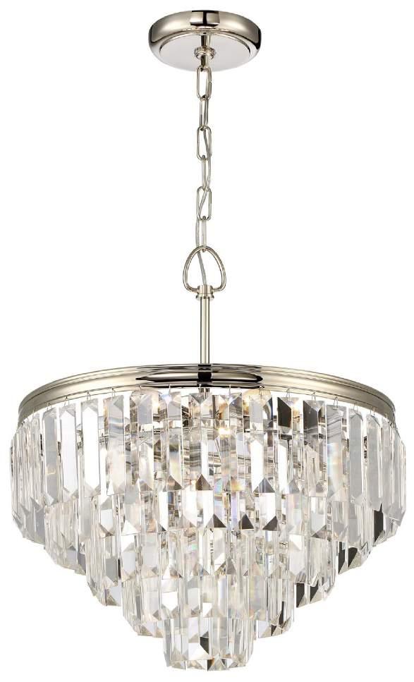 T RIOMPHE Crystal Chandelier 20"D 21-1/4"H Clear