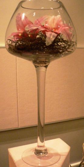 00 each Decorated crystal goblet with matching crystal