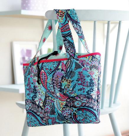 Quilted Drawstring Tote This sturdy, simple tote has the benefit of a drawstring top section to keep your belongings private!