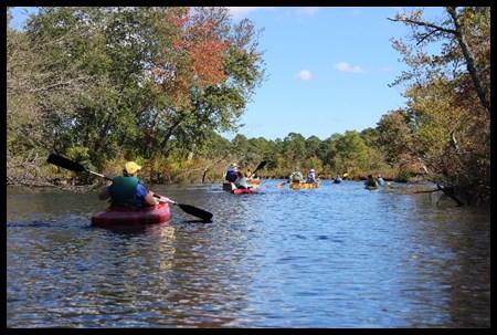 The group paddled from Weymouth Furnace, which is up river from Camp Acagisca, back to the camp.