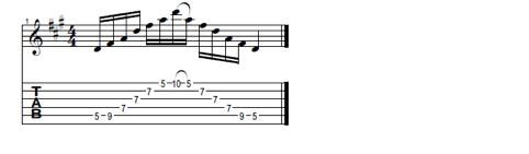 D Here we have a good ol triad, this one starting from the A string.