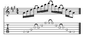 G#m7 b5 Here we get the minor seven flat five in the four note shape system I came up with, it sounds super awesome, even for such an untraditionel Arpeggio, in some styles anyway G#mb9b5 Here s a