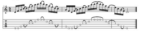 use the long finger on the lowest note when you get to