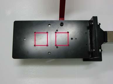 There are two mounting positions to choose from on the transducer plate shown below.