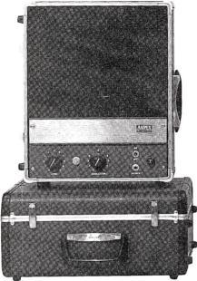 AMPEX 622 SPEAKER /AMPLIFIER The 622 unit gives you "on- the -spot" studio -quality playback for demonstration or monitoring. Its 10 watt amplifier provides ample volume for a medium size auditorium.