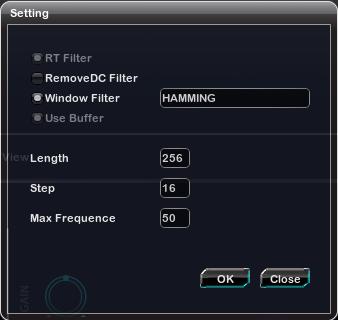 Figure 6 Setting These settings adjust the behavior of the FFT transform.