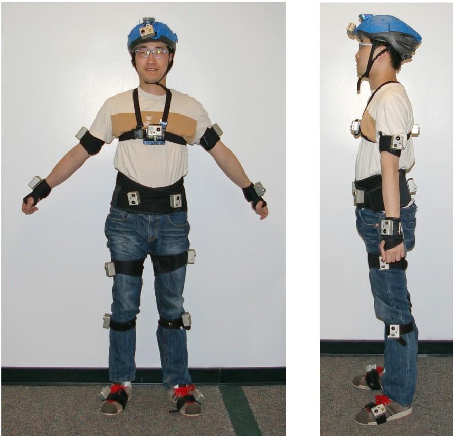Motion capture We have already seen a system using body-mounted cameras for