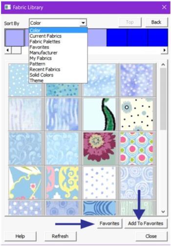 QP6 Lessons posted Page 7 Quilt-Pro 5 Open the Fabric Library on the toolbar.