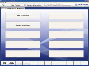 User-friendly Customizable new main menu You can register up to 10 examination protocol buttons per page on the main menu. Each button has user-defined settings for an examination.