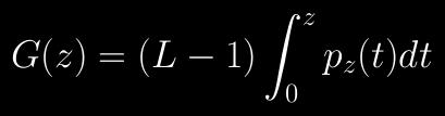 s is the equalized version of r) We define a function
