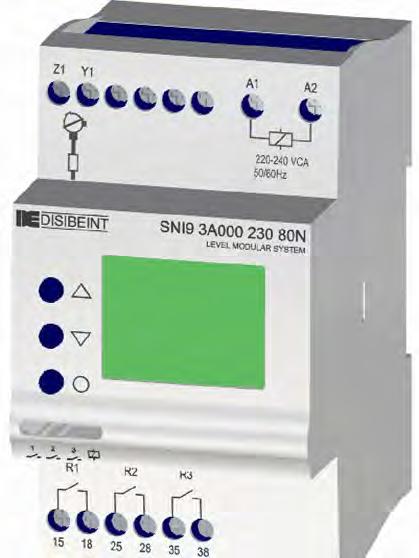 DESCRIPTION OF THE EQUIPMENT The model SNI s a controller of the level for lquds. The detecton and control system s based on the combnaton of the MPS sensor wth the controller SNI.