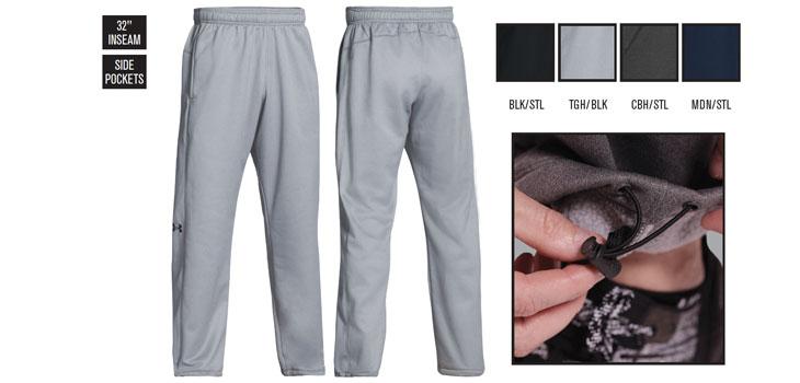 UA HUSTLE FLEECE PANT Elastic waistband with internal drawcord. Hand pockets.