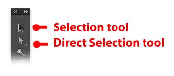 The two selection tools Illustrator has two selection tools: the Selection tool and the Direct