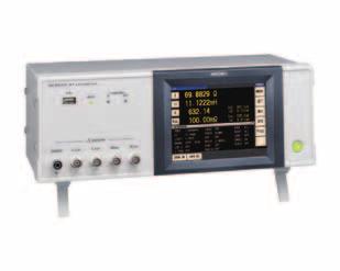 7 Features of LCR Meter Model IM5-01 Research and Development and Electrochemistry General specifications of the IM5-01 Frequency sweep IM5-01 Measurements can be performed automatically at up to 801