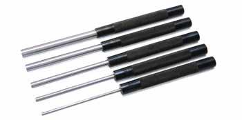 Made from tool steel Uniformly heat treated Knurled body for easy gripping Ground point Set of 4 consists of: 1/8, 5/32, 3/16 and