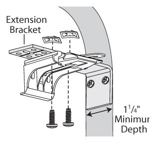 Step 6: Mounting the Installation Brackets End Mount If you need to mount your shade on a window where conventional mounting methods won t work, you may need to use end mounting.