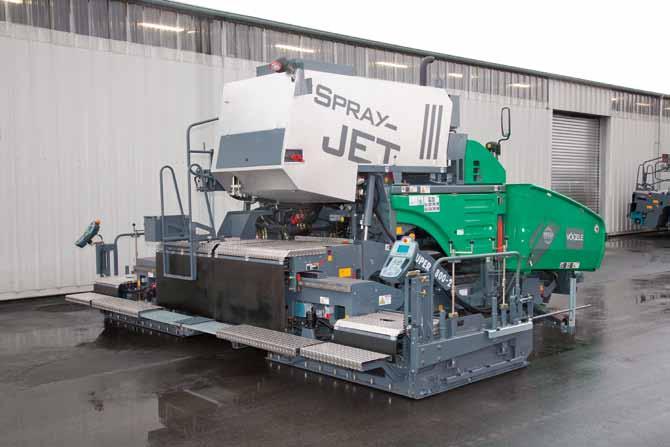 Machine Technology Machine Technology: As a basis for the VÖGELE SUPER 1800-2 with SprayJet Module serves a normal SUPER 1800-2 of
