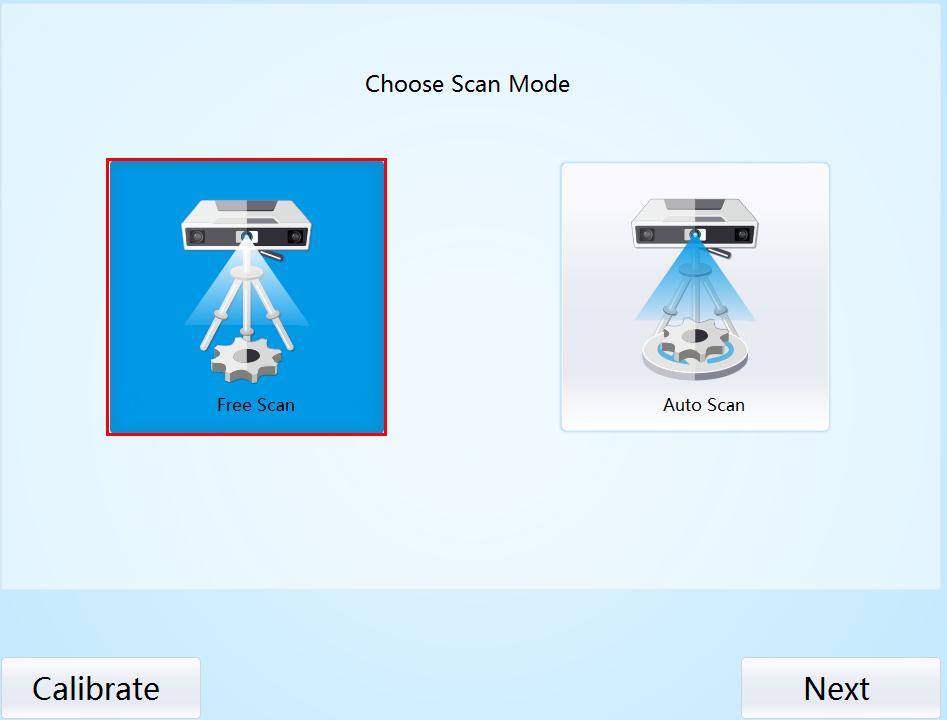 Fixed Scan Choose the Fixed Scan mode, as shown below, enter the scan interface, refer to Auto Scan to new project,the select texture and adjust