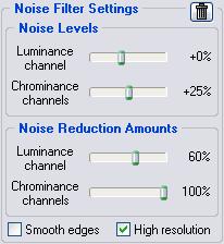 the luminance or chrominance component) is fundamental for noise reduction. Let us return for a moment to the noise analysis and noise profile.