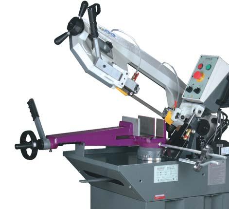 S 210G Metal band saw with slewable saw bow and 2 saw band speeds Low-noise running Stable casting type High cutting accuracy due to vibration-free running Two switchable speeds Lowering of the saw