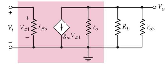 Question 4 C c is a coupling capacitor (a) Write down an expression for. Assume Si transistors. (2 points) (b) Draw a small-signal model for the amplifier above.