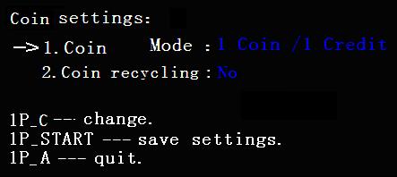 3.6 Coin Setting On the system menu (as figure 3), select item 7.Coin setting to enter Coin setting menu(as figure 6).