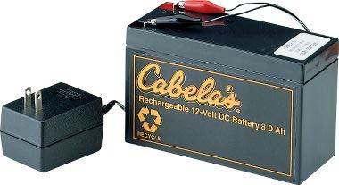Purchansed from Cabela's Item: IK-08049 Price (one battery and charger): $38.94 after S&H website: "Cabela's Rechargeable 2-Volt Battery 2-volt, 8-amp batteries.