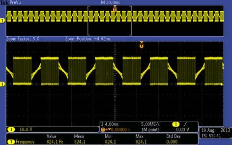 signal set to high-level when fault signal detected Low side PWM signal set to low-level when fault signal detected Fault input filter disabled FTM2->FLTCTRL = FTM_FLTCTRL_FAULT1EN_MASK; FTM2->MODE =