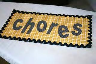 Machine applique around the letters using a small zig zag stitch and