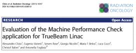 QA Application Examples Varian introduced Machine Performance Check as a supplement to standard QA MV and kv images are used to assess Isocenter size and