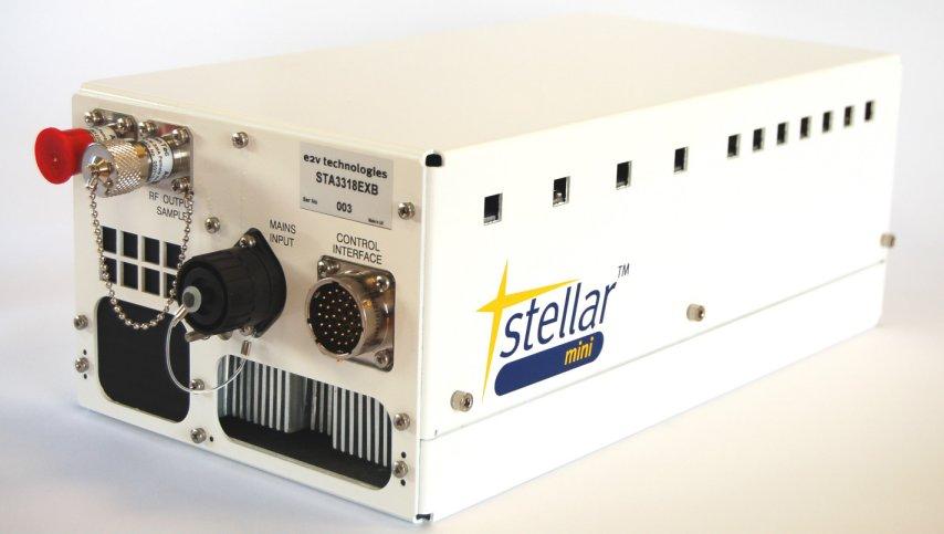 STA3318 Series StellarMini TM 180 W, Ku-Band Antenna Mount TWTA The STA3318 range of Ku-Band TWT amplifiers from e2v technologies provide over 150 W of output power in a compact, lightweight, rugged,