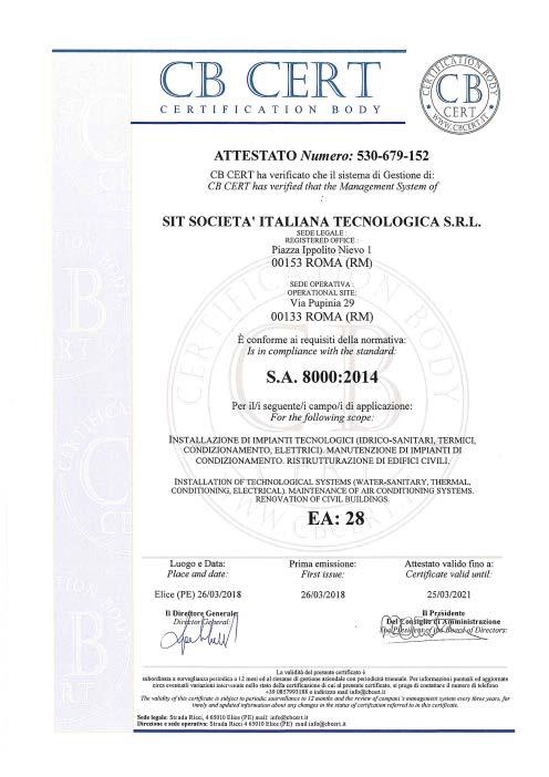 IT/0071IEHS/0119-1 - Integrated Environmental, Health and Safety Management Systems - Issued by ITA (International Technical Alliance) dated December, 7th