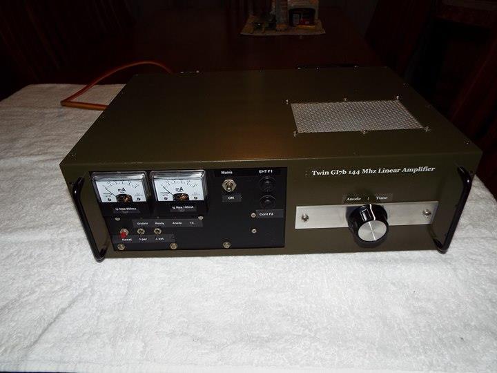 For Sale 144Mhz legal limit Amplifier $600.00 Twin GI7B 400 watt plus linear amplifier. Home brew craftsman built by VK4BG, complete with internal HV power supply and external TX/RX changeover relays.
