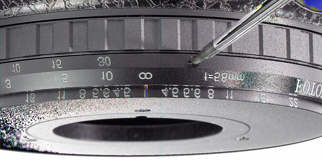 Be careful not to disturb the position of the Focus Ring while rotating the Focus Distance Ring. Most lenses will achieve sharp infinity focus at a distance closer than infinity (see figure 4).