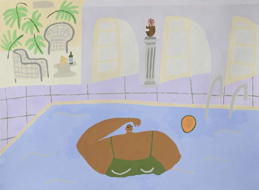 The Pool, 2018 22 x 30 inches