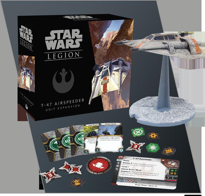 Rebels with the same speeders: Fantasy Flight Games is proud to announce the T-47 Airspeeder Unit Expansion for Star Wars : Legion!