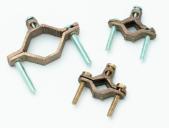 Set-screw stud assembly allows ground wire changes without loosening clamp Available in 6, 9, or 12 inch lengths with copper or galvanized steel straps Available with a penetrater option to ensure a