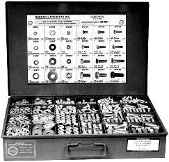 STEEL TRAY ASSORTMENTS USS GRADE 5 HARDWARE STEEL TRAY ASSORTMENT 04 pieces 4 items Part No. 00L Half quantities available, use 00M Includes cap screws, nuts, and s. Sizes from /4 / to /.