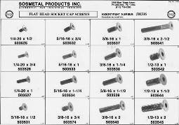 SOCKET CAP SCREWS For precision work use socket head cap screws. FLAT HEAD SOCKET CAP SCREWS Eceeds Grade 8 specifications.