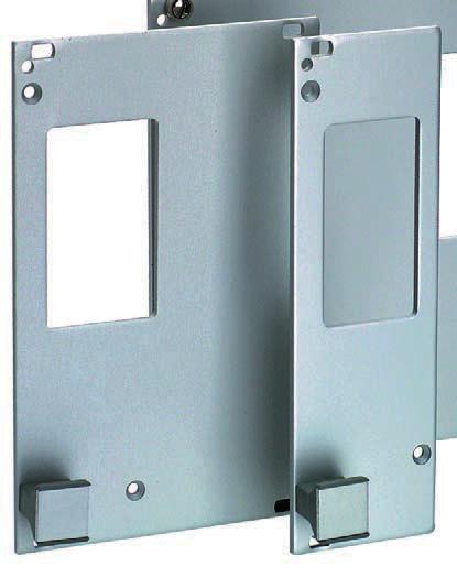 K Series W DCDC and ACDC Converers Accessories A variey of elecrical and mechanical accessories are available including: Fron panels for 9 DINrack: Schroff or Inermas, TE / U; see fig.