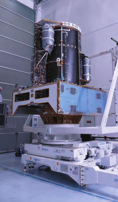 The Half Repeater Module under assembly in Thales Alenia Space Turin (Italy) The RM itself is split in two halves, allowing parallel integration of the repeater units with an accommodation