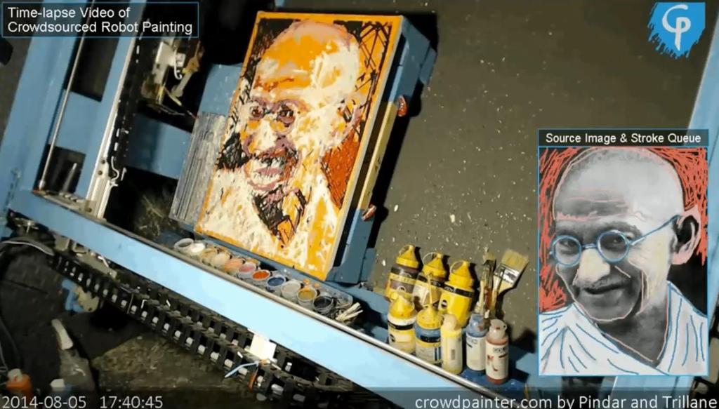 Can a Robot turn a canvas into a beautiful masterpiece?